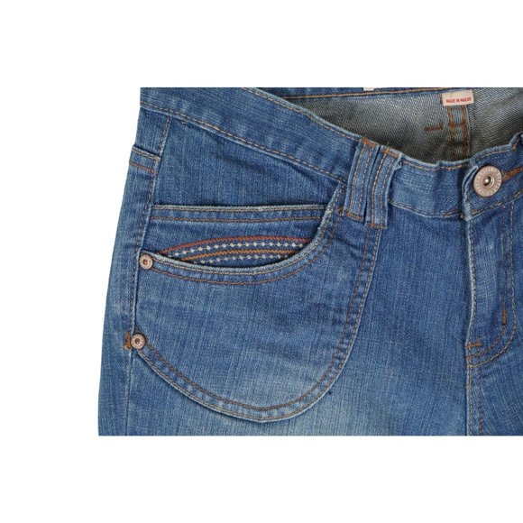 Mossimo Jeans Juniors Size 7 Bootcut Low Rise Blue Denim - Picture 4 of 12